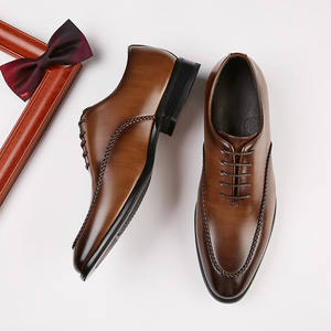 Chaussures Oxford en cuir véritable haut de gamme pour hommes, style britannique, à trois brides, talon bas, formelles, pour affaires, bout classique, automne, imperméables - Product Image 3