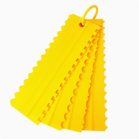 Ensemble de 4 grattoirs en plastique, peigne à contour pour gâteau, grattoir à fondant, décoration de gâteau, lisseur carré, grattoir à contour