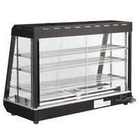 Vitrine chauffante électrique en acier inoxydable pour aliments, avec couvercle en verre, capacité de 50 plateaux/heure, pour hôtels (vente en gros)