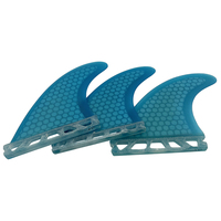 Ailerons de planche de surf G5 en nid d'abeille bleu de bonne qualité et bon marché, ailerons à languette unique à vendre