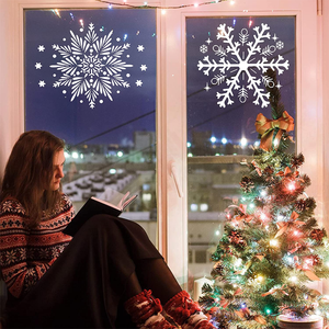 Pochoirs de flocons de neige de Noël de grande taille, <span class=keywords><strong>pochoir</strong></span> de traces de pas pour la <span class=keywords><strong>peinture</strong></span> <span class=keywords><strong>sur</strong></span> le sol, le <span class=keywords><strong>verre</strong></span>, les fenêtres - Product Image 4