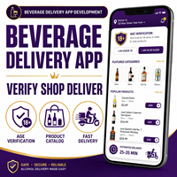 Aplicación de Entrega de Bebidas Alcohólicas Personalizada para IOS y Android con Verificación de Edad, Catálogo de Productos LionCreate