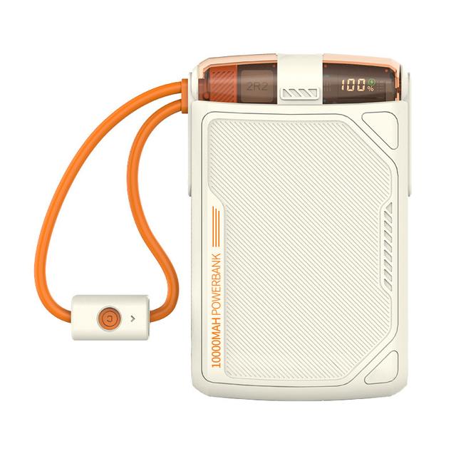PD22.5w Portable Power Banks 10000mah Type C Fast Charge Phone Charger Built-In Dual Cables for Outdoor Emergency