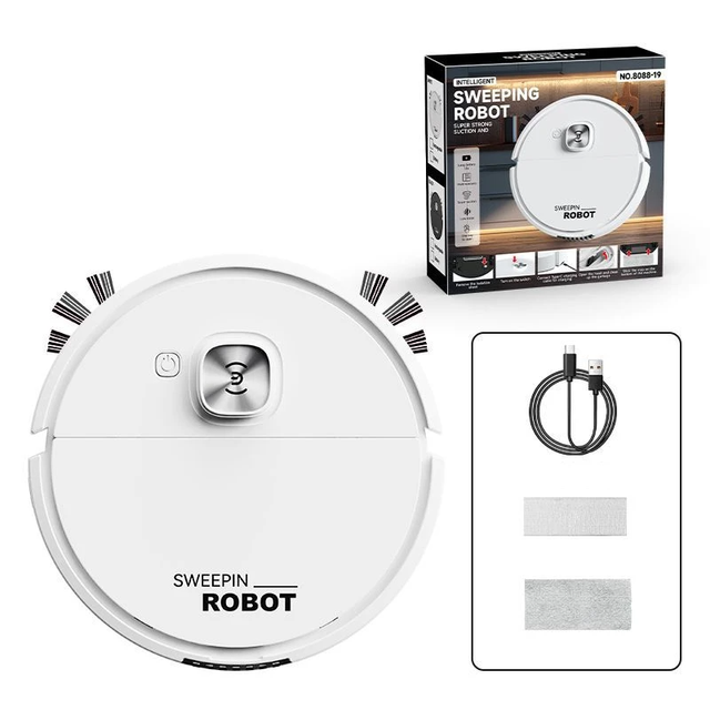 Quiet Intelligent Rechargeable Robot Vacuum Cleaner Wet and Dry Cleaning Function for Garage Use