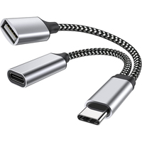 Adaptateur USB mâle vers double Type-C femelle avec entrée casque PD et extension de câble pour Xbox One Series, PS4, PS5, ordinateur portable, sortie hub USB-C