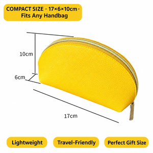Pochette de maquillage en cuir PU tendance avec fermeture éclair, logo personnalisé, étanche, portable, pour cosmétiques, soins de la peau, rouge à lèvres, vente en gros - Product Image 3
