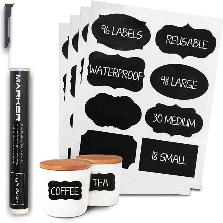 Водонепроницаемая черная доска, кухонная этикетка для специй, наклейка, домашние банки, бутылки, бирка, этикетки для черной доски, наклейки
