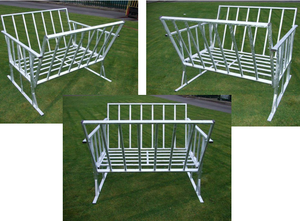 Mangiatoia per Fieno Zincata Resistente per Pecore e Capre, Rastrelliera per Fieno da Fattoria - Product Image 4
