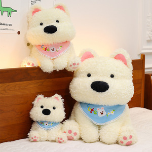 Venta Directa de Fábrica: Juguetes de Peluche Kawaii para Bebés, Perro West Highland en Azul y Rosa, Nuevo Peluche de Perro para Máquinas de Garra, Muñecos para Fiestas - Product Image 1