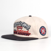 Hete Aanbieding Modieuze Ongevormde Pet met Aangepaste Borduurlogo Gepersonaliseerde Platte Klep 5 Panel Snapback Cap