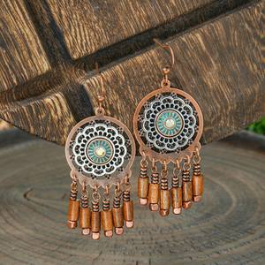 أقراط طويلة بوهيمية عتيقة الطراز لخريف 2025 بتصميم هندي وشراشيب طويلة للنساء، مناسبة للارتداء اليومي - Product Image 5