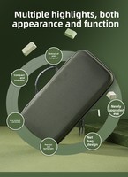 Étui de rangement rigide en EVA pour clavier et souris, personnalisable, avec fermeture éclair, pour configurations 68/87 touches, couleur verte, étanche et anti-pression
