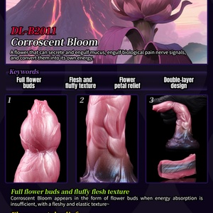Mutated Eclipse Flower <b>Dildo</b> Fantasy Art Double Layer <b>Dildo</b> Vaginal Massage G-spot Masturbation Anal Plug Adult Toy Manufacturer - Product Image 6