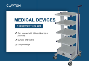 Xe đẩy đa năng dùng trong bệnh viện MT MEDICAL, chuyên dụng cho phẫu thuật nội soi tử cung, nội soi phụ khoa, nội soi tai mũi họng và các thiết bị thẩm mỹ. - Product Image 2