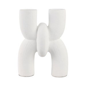 Vase en céramique abstrait sculptural, poterie artisanale moderne pour la décoration du salon, style d'étagère pour la maison - Product Image 4