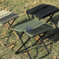 Tabouret pliant tactique léger et portable en alliage d'aluminium Oxford pour la pêche et le camping en extérieur