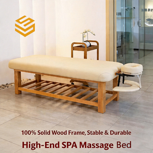 Cama de Masaje Tailandesa de Madera Maciza de Alta Gama, Estable y Sólida, Estilo Chino, para <span class=keywords><strong>Spa</strong></span>, Salón de Belleza, Cama para Centro de Terapia de Masajes - Product Image 3