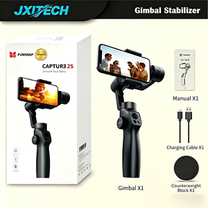 กิมบอล 3 แกน รับน้ำหนักได้ 250 กรัม สำหรับ<span class=keywords><strong>ถ่าย</strong></span>วิดีโอสด วล็อก และการเดินทาง ป้องกันการสั่นไหว ใช้งานได้กับ <span class=keywords><strong>iPhone</strong></span> Android และ GoPro - Product Image 1
