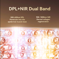 Appareil Esthétique Domestique DPL NIR Glow Wand avec Refroidissement Saphir, 15 Éclairs/Seconde, Éclaircissement et Raffermissement Haute Vitesse