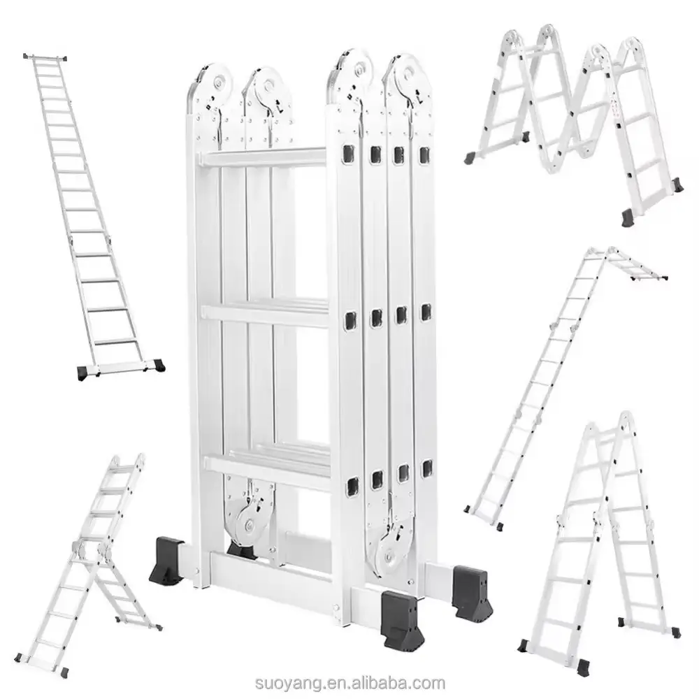 Многоцелевая ступенчатая портативная многоцелевая лестница 10 М алюминиевая шарнирная складная лестница