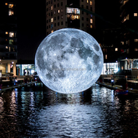 Ballons gonflables géants pour décoration de fête à thème, modèle Led suspendu terre lune neuf planètes