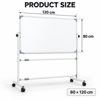 Tableau blanc magnétique double face personnalisé pour écriture, effaçable à sec, 48x36 pouces, pour bureau, salle de classe, maison, école