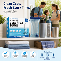 Zourunan Bloc Nettoyant pour Gobelets 36 Comprimés – Routine Quotidienne pour Bouteilles d'Eau, Réservoirs d'Hydratation, Gobelets – Fourniture en Gros OEM