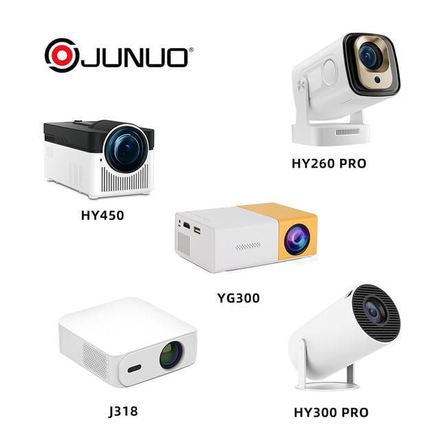 JUNUO Smart Multimedia Android 11 Proyector Beamer 8k Home Lcd Hy300 Pro HY300Pro+ Video Led Portable Mini Projector