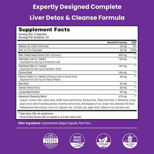 Capsules Détoxifiantes Hépatiques Marque Blanche – Supplément Naturel de Soutien Hépatique à Base de Vitamines et d'Extraits Liquides-Solides de Qualité Alimentaire en Bouteilles - Product Image 3