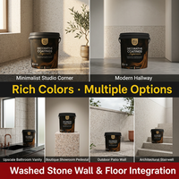 Revêtement liquide mat en terrazzo de pierre lavée acrylique VALIDEA pour intérieur et extérieur, imperméable, antidérapant, durable