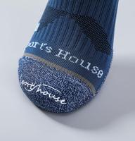 Chaussettes de travail en coton pour hommes ODM, chaussettes athlétiques amortissantes, acceptent la personnalisation du design pour la randonnée, la course à pied, l'entraînement