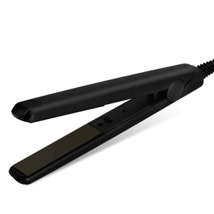 Mini lisseur et fer à boucler 2 en 1 pour franges, filaire, noir, durable, utilisation sur cheveux secs et humides - Product Image 2
