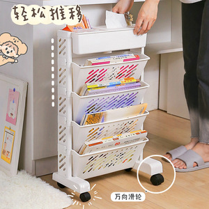 Storage: Movable classroom <b>desk</b> side bookshelf, <b>wall</b>-mounted <b>desk</b> book combination, book rack, hanging <b>desk</b> side trolley - Product Image 3