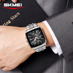 สายนาฬิกาควอตซ์สำหรับนักธุรกิจสำหรับผู้ชายหน้าปัดแก้วสแตนเลสนาฬิกากันน้ำแบบ DIY ตามลูกค้าออกแบบให้กันน้ำ - Product Image 5