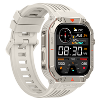 Montre connectée d'aventure pour homme avec boussole, capteur d'altitude et de pression, lampe de poche, couronne rotative et assistant vocal pour importateurs