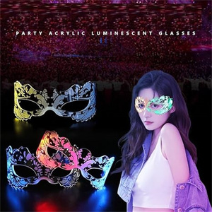 Lunettes LED <span class=keywords><strong>pas</strong></span> chères, lunettes futuristes lumineuses, lunettes punk lumineuses pour fête rave, accessoires néon, fête d'Halloween - Product Image 3