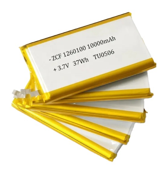 High Capacity 1260100 10000mAh 10Ah 3.7V Polymer Lithium Battery for Power Bank/ GPS