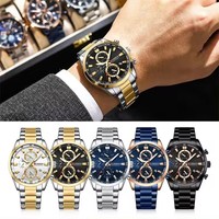 Jam Tangan Quartz Sport Kasual Curren 8445 untuk Pria, Jam Tangan Mewah Merk Ternama, Jam Tangan Pria Fashion, Reloj Chronograph