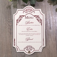 Großhandel benutzer definierte Hochzeit Menü karte Neuheit Design Papier Menüs Musik Kreuz Engel Stile Hot Stamped Folie für Braut Restaurant