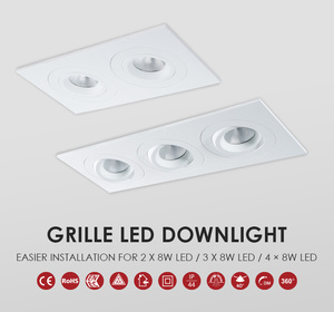 Đèn Âm Trần <span class=keywords><strong>Cob</strong></span> Hình Chữ Nhật <span class=keywords><strong>IP44</strong></span> <span class=keywords><strong>16W</strong></span> Đèn Âm Trần Lõm Đôi Không Viền Thạch Cao <span class=keywords><strong>Led</strong></span> Thạch Cao - Product Image 2