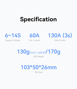 Controlador de Velocidad Electrónico (ESC) sin Escobillas T-MOTOR V120A 14S de 120A con Control Preciso y Respuesta Rápida para Drones Multirrotor - Product Image 4