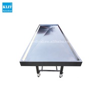 Table d'autopsie portable en acier inoxydable pour équipement de morgue, dissection post-mortem, mortuaire, corps