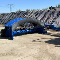 Machine à épandre le compost de fumier de vache HINDA-200, entraînée par un tracteur, capacité de 50-80 CV, 600-800 m/h, idéale pour le compostage des vers de terre