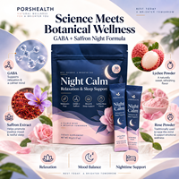 Capsules de soutien naturel au sommeil, thé, théanine, magnésium, mélange botanique, saveur raisin, végétalien, sans gluten, 90g, marque privée, OEM, ODM