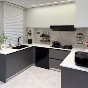 Gabinete de Cocina Modular Personalizado de Fábrica 2025, Ecológico, Moderno, de Madera Contrachapada, Impermeable, con Gran Capacidad de Almacenamiento - Product Image 1