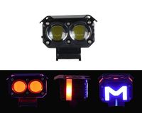 Nouvelle Arrivée Phare Antibrouillard LED Tout-Terrain 40W Blanc/Jaune Projecteur Bi-LED à Trois Lentilles Étanche IP67 5000 Lumens pour