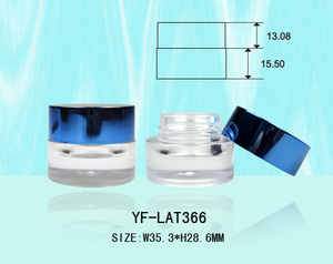 Gradient Cosmetic Cream <b>Jar</b> With Built‑in Mirror 45g Luxury Skincare Container Empty Face Cream Pot With Spoon Custom Logo - Product Image 5
