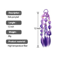 Extensions de cheveux synthétiques tressés colorés de haute qualité, tresses au crochet pour enfants, postiches pour filles, extensions de cheveux à tresser en bulles