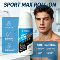 Sport Max Roll-on pour Hommes – Protection 48h pour les aisselles – Sensation de propreté et de sécheresse pour activités à forte transpiration