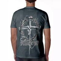 T-shirt à manches courtes pour homme, coupe ample, avec impression numérique 3D d'épée longue, tissu polyester respirant et anti-humidité de 180 grammes